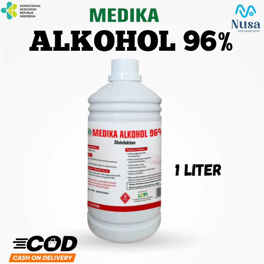 Medika Alkohol 96% 1 Liter MEDIKA Alcohol 96% Alkohol Medis Original