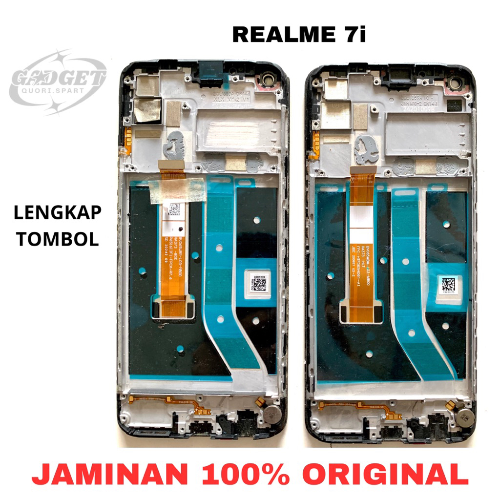 FRAME PAPAN LCD REALME 7i LENGKAP TOMBOL ORIGINAL ASLI COPOTAN