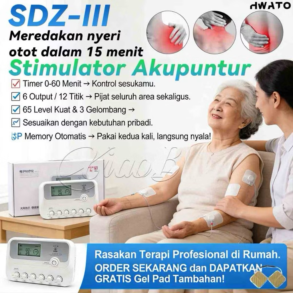 Stimulator Akupuntur Hwato SDZ III 3 Electric Alat Tens Fisioterapi Terapi / Stimulator Tens Hwato S