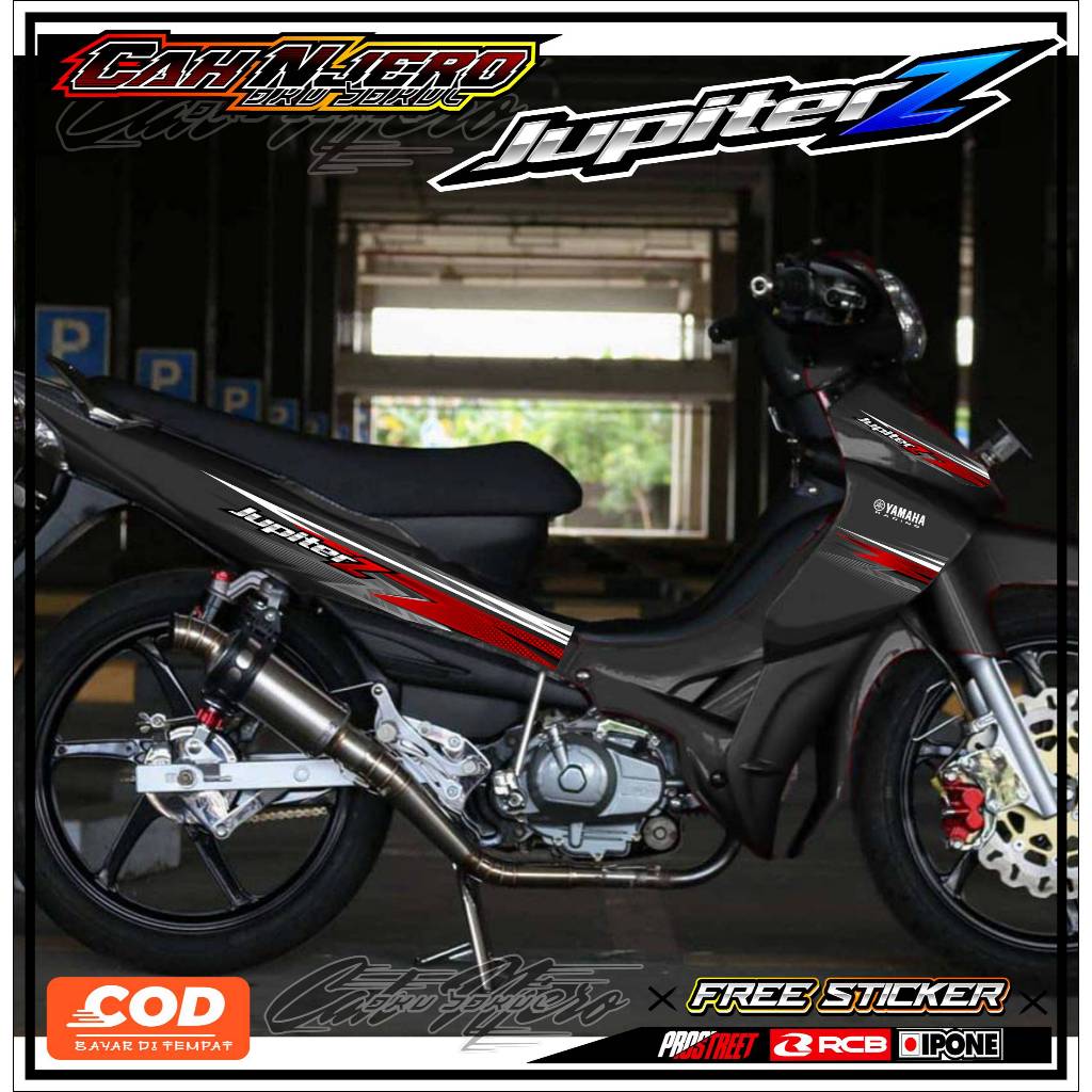 STRIPING VARIASI YAMAHA JUPITER Z BURHAN - SIMPLE ABSTRAK / STICKER LIST MOTOR JUPITER Z BURHAN-