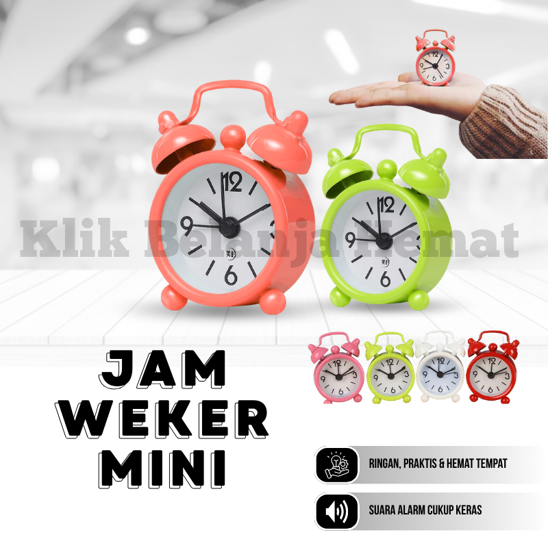 Jam Mini / Jam Meja Mini / Jam Unik / Jam Beker Mini / Jam Analog