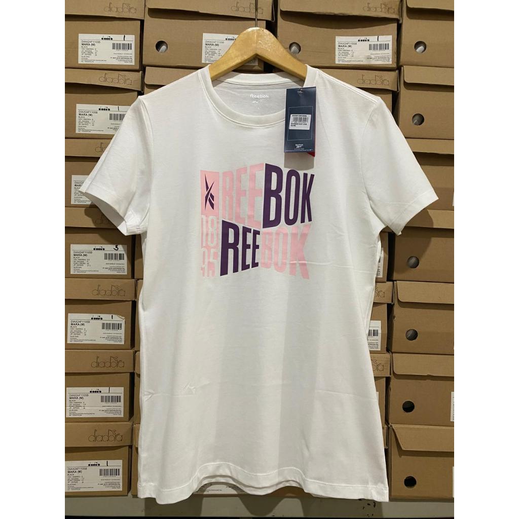 Reebok Women T-shirt REEX5WT103WT Kaos Wanita Original