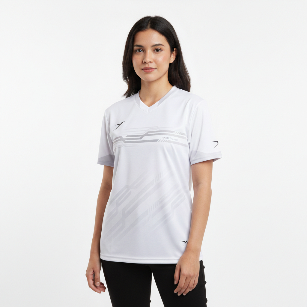 Yoozh R-VCHAIN WHITE baju badminton jersey badminton kaos badminton yoozh original