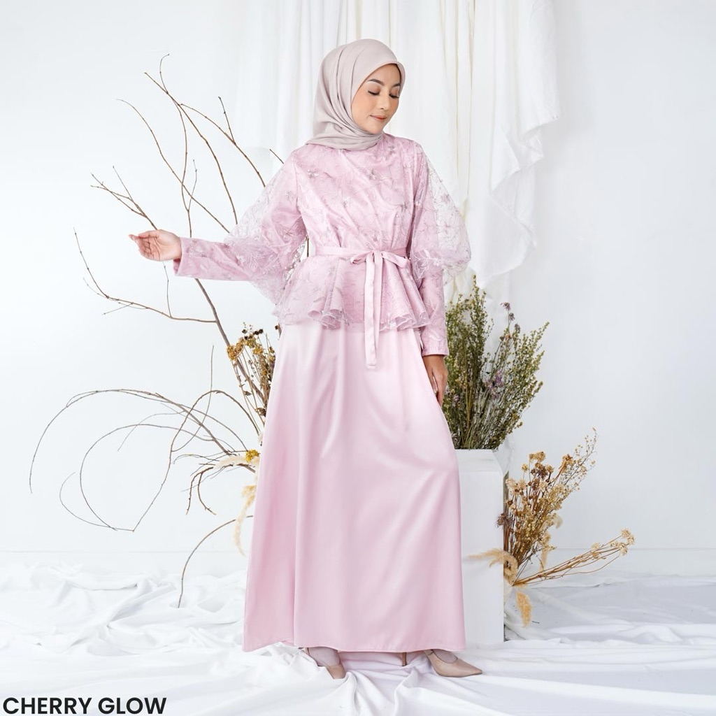 Aiden Tile Bordir Dress - Dress Muslim - Dress Tile