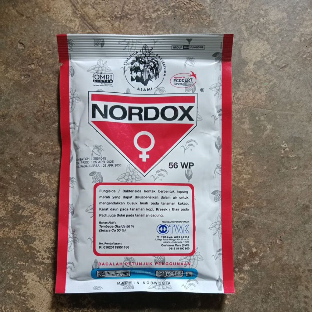 NORDOX 56WP fungisida/bakterisida berbahan aktif tembaga