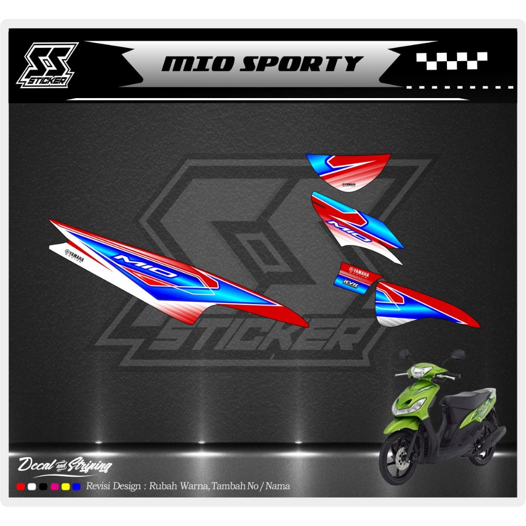 STRIPING STICKER MOTOR MIO SMILE SPORTY DS 05