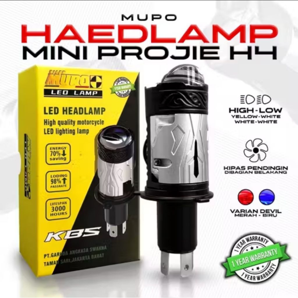 MUPO LAMPU H4 MINI PROJIE
