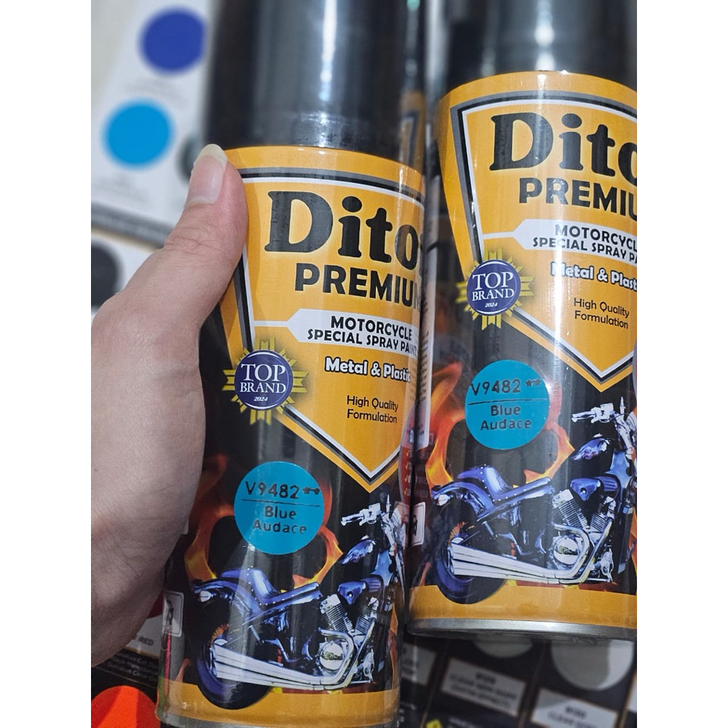 Pilox Diton Premium Blue Audace** Paket Blue Audace** || Cat Semprot Body Motor Rangka Motor&Velg Mo