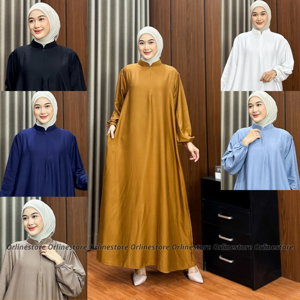 Gamis Polos Bahan Adem Dan Jatuh Premium Rayon Twill