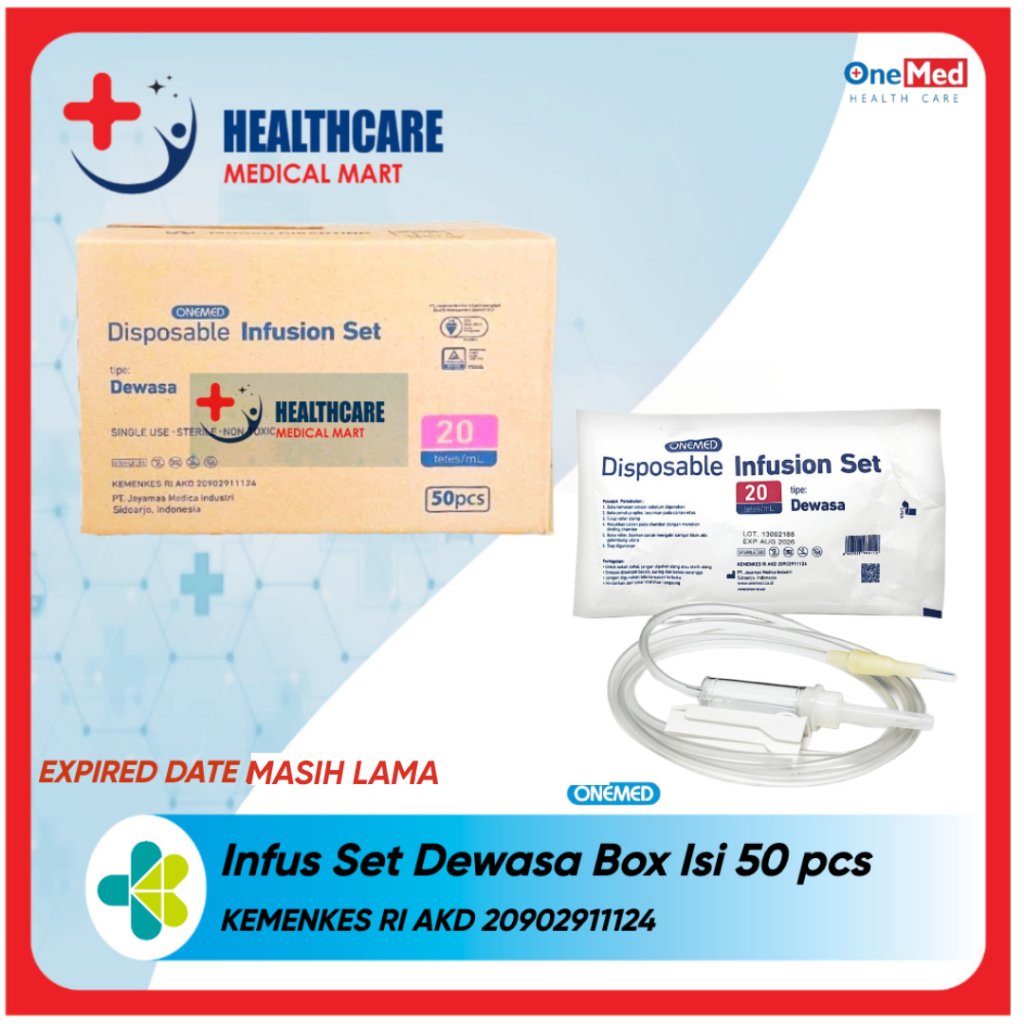INFUS SET Dewasa Onemed Infus set Dewasa Harga box isi 50