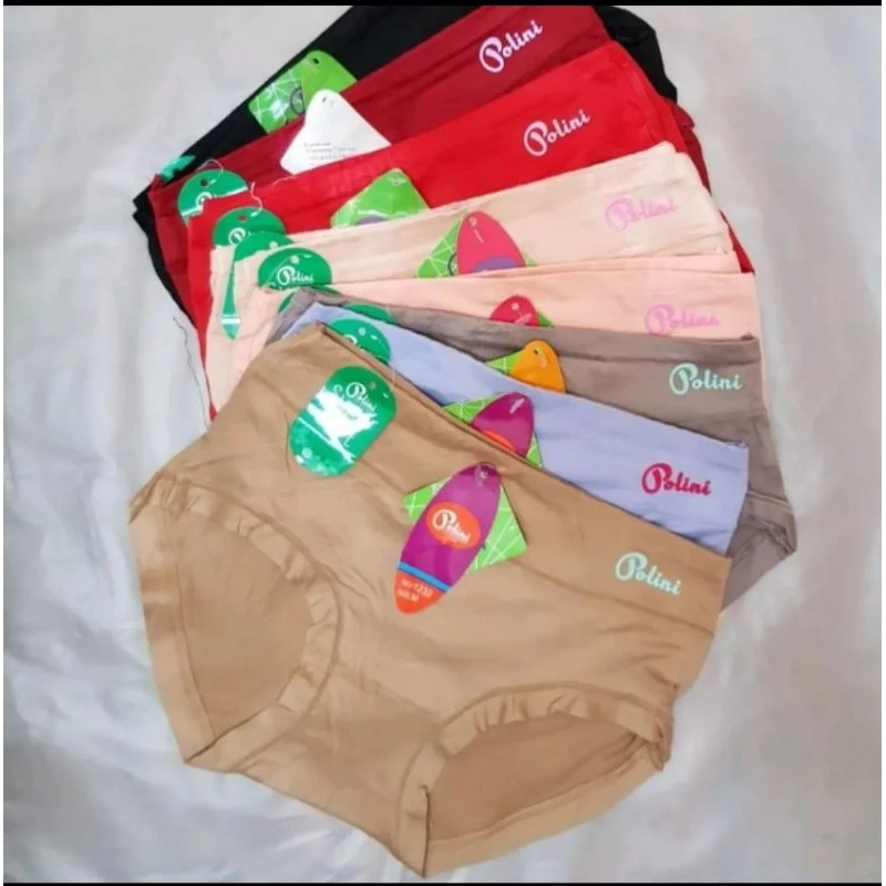 (6PCS) CD WANITA CELANA DALAM PEREMPUAN POLINI 1232/1241 COOLMAX SUPERSOFT TERMURAH