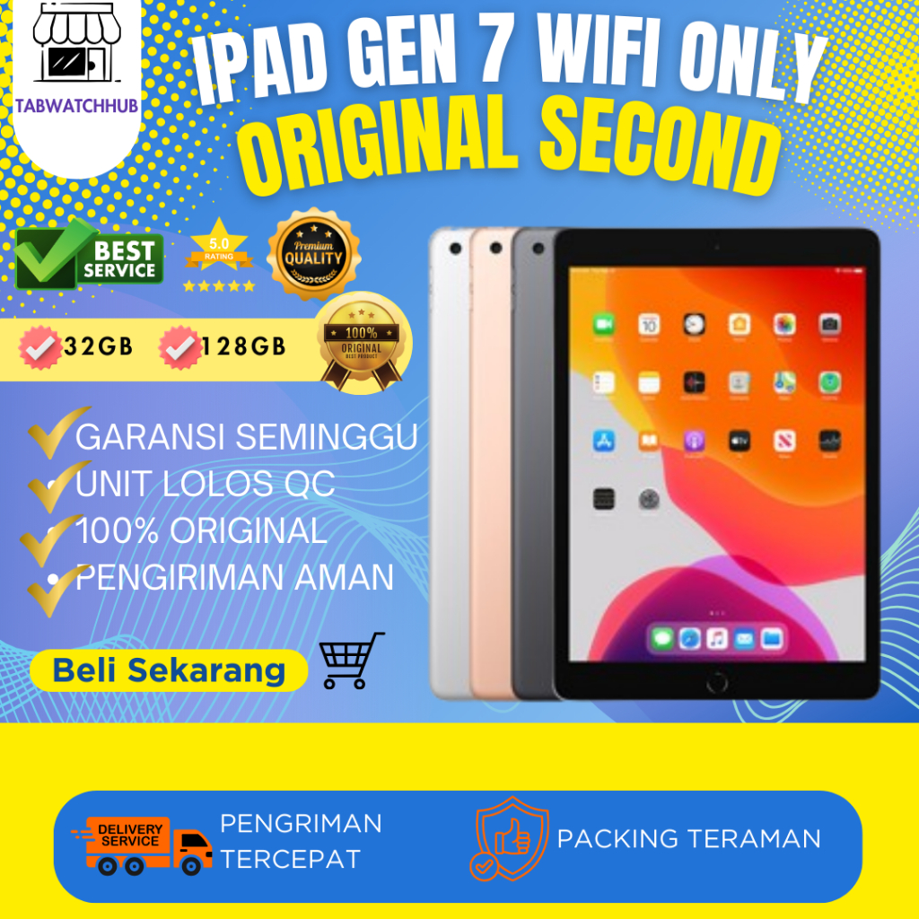 Ipad 7 32GB 128GB Wifi Only Second