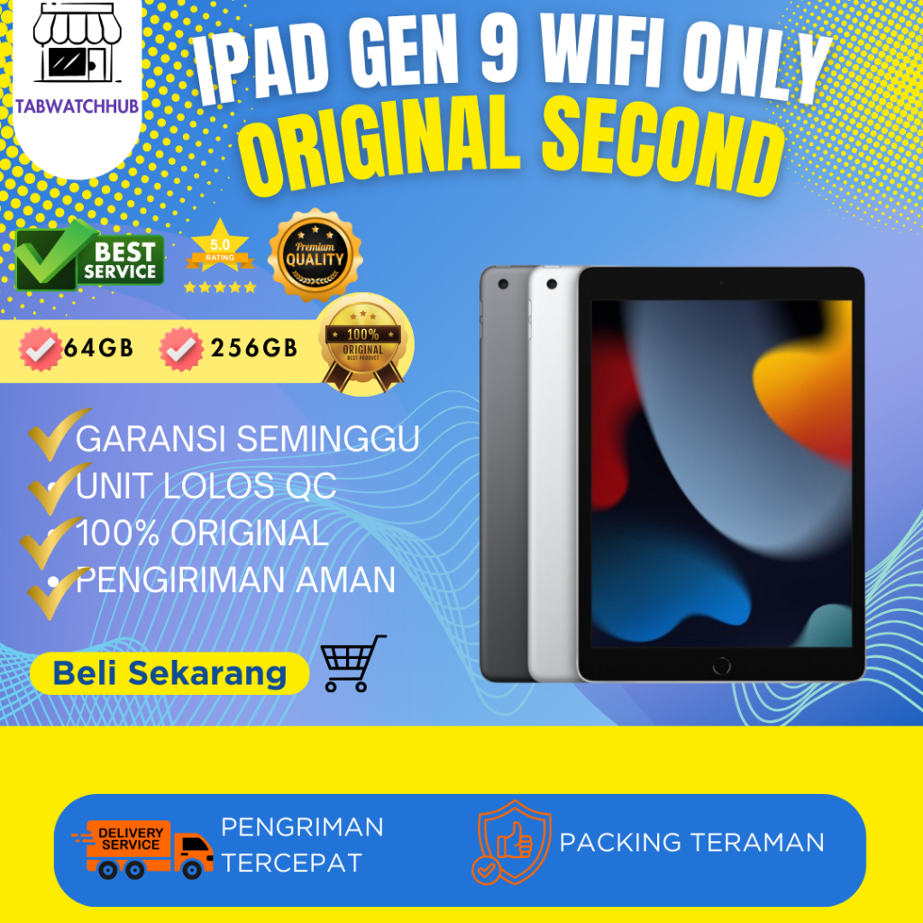 Ipad 9 64GB 256GB Gen 9 Wifi Only Second ORIGINAL