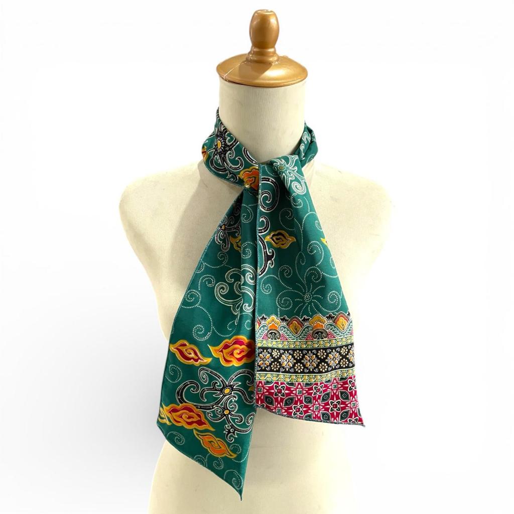 Syal Scarf Batik Hijau Legenda Katun Khas Indonesia