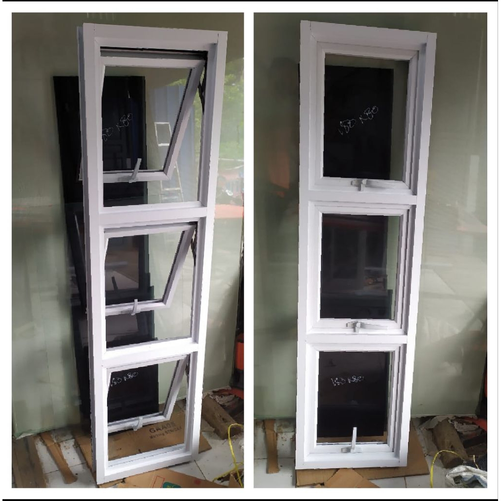 jendela aluminium 50x150 (gandeng 3 daun)