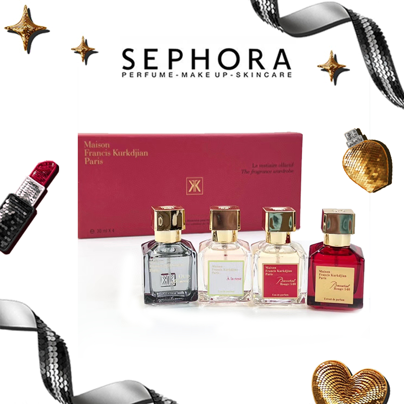 100%Asli-parfum baccarat GIFT SET 30ml x 4pc/Maison Francis Kurkdjian Baccarat Rouge 540 EXTRAIT DE 