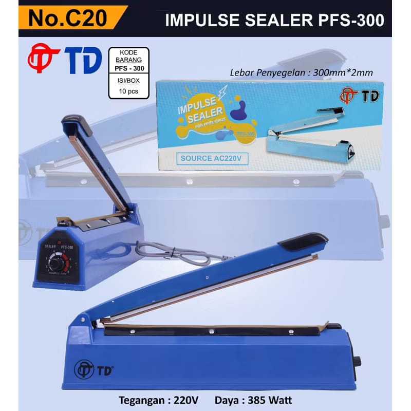 ALAT PRES PLASTIK / PLASTIK SEALER TD PS 300 (LAS PLASTIK)