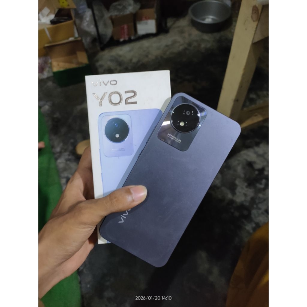 BOX HP VIVO Y02 RAM 3/32GB LTE ORIGINAL 100% SECOND