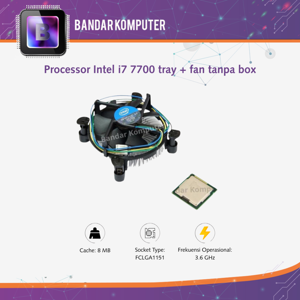 Processor Intel i7 7700 tray + fan