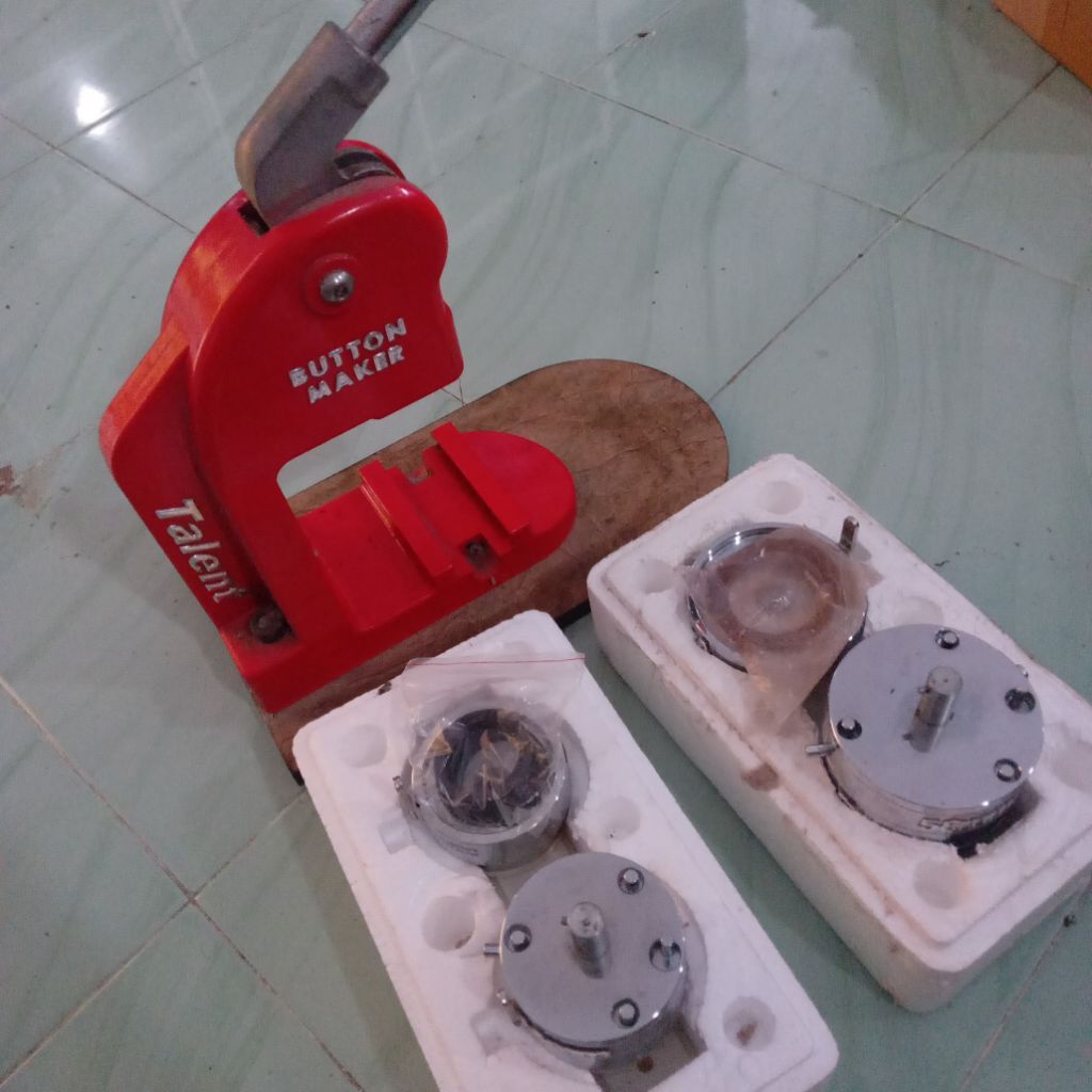 Original Talent Button Maker Stainless Steel 44 58 Mm Alat Cetak Buat Pin Bros Gantungan Kunci Ganci