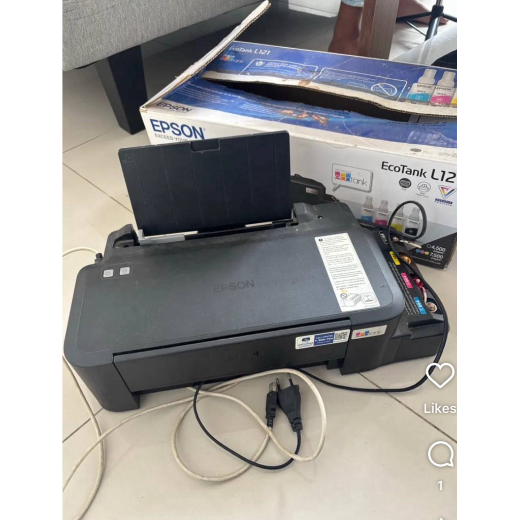 Epson L121 Printer Ink Tank Bekas | Unit Nyala | Kondisi Apa Adanya