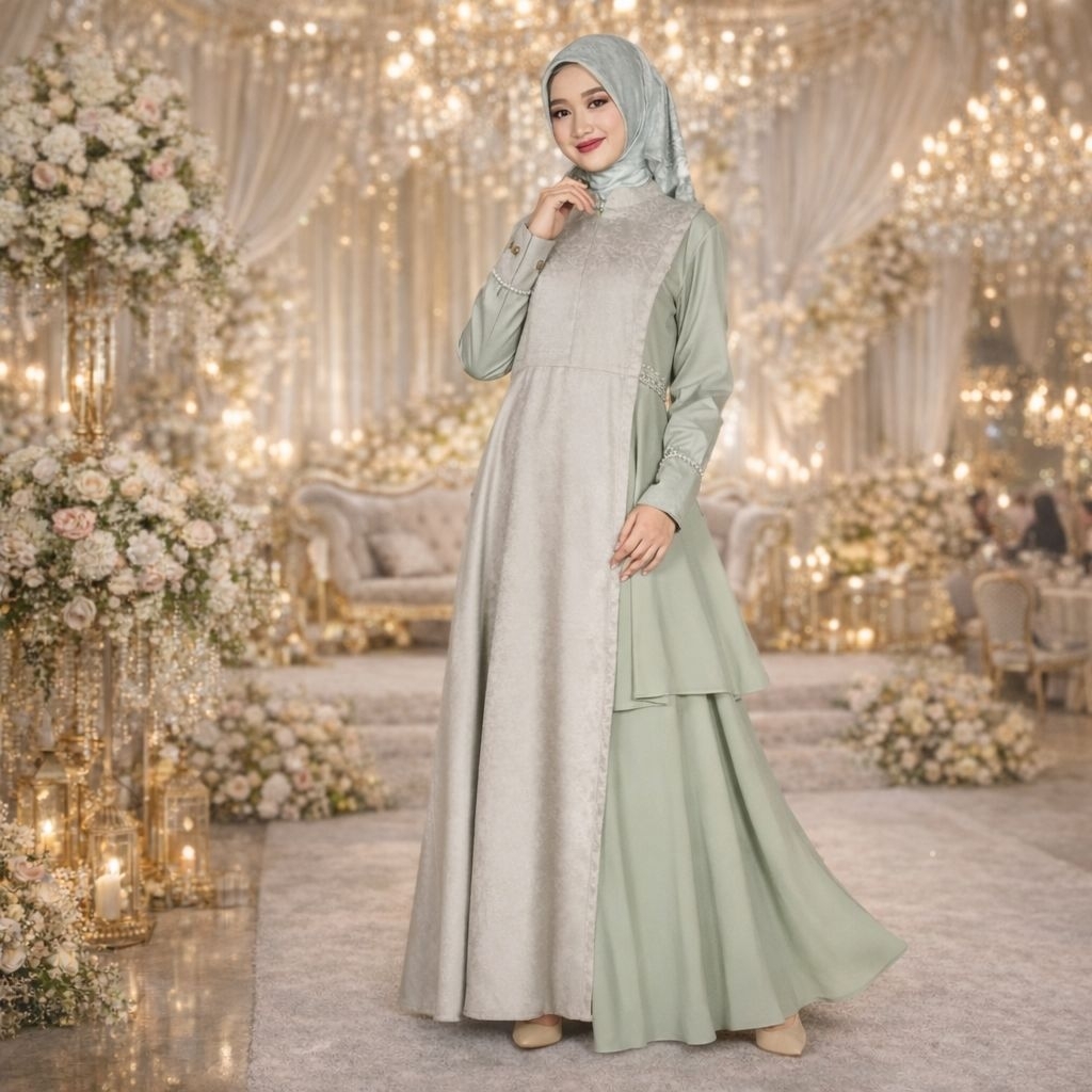 Nubua Sarimbit Habibi Ainun Baju Lebaran Keluarga