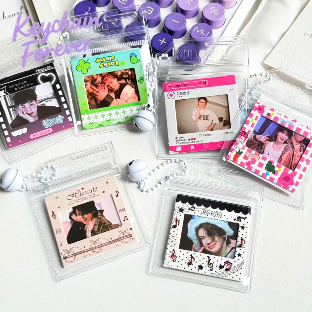 SEVENTEEN-WOOZI Gantungan Kunci Kartu Foto Pvc Yang Dapat Diganti Liontin Tas Sekolah Perlengkapan K