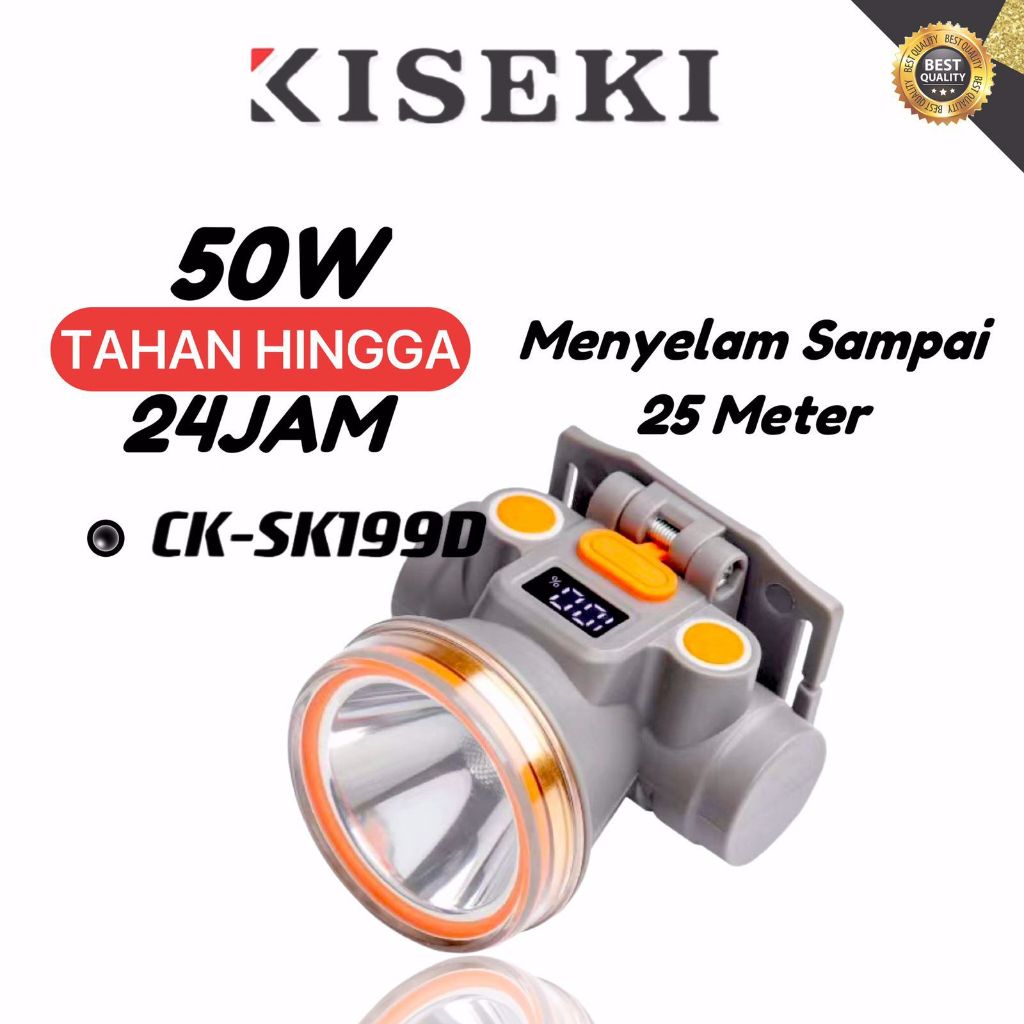 KISEKI Senter Kepala CK-9H CK-8H CK-SK199D CK-SK878G CK-SK898G Waterproof Jarak Sorot Hingga 300m Ca