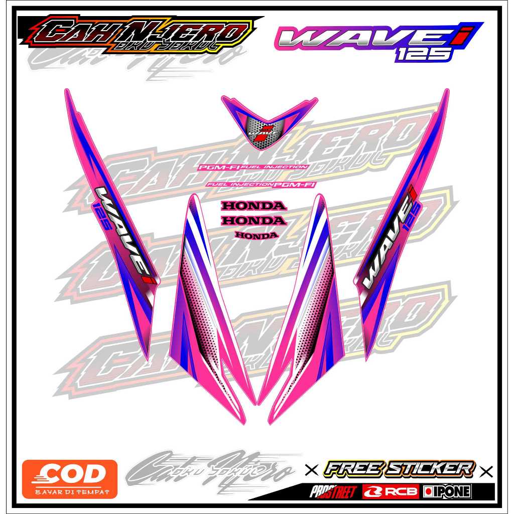 STRIPING VARIASI HONDA KARISMA WAVE I 125 / STICKER LIST VARIASI MOTOR KARISMA WAVE I 125