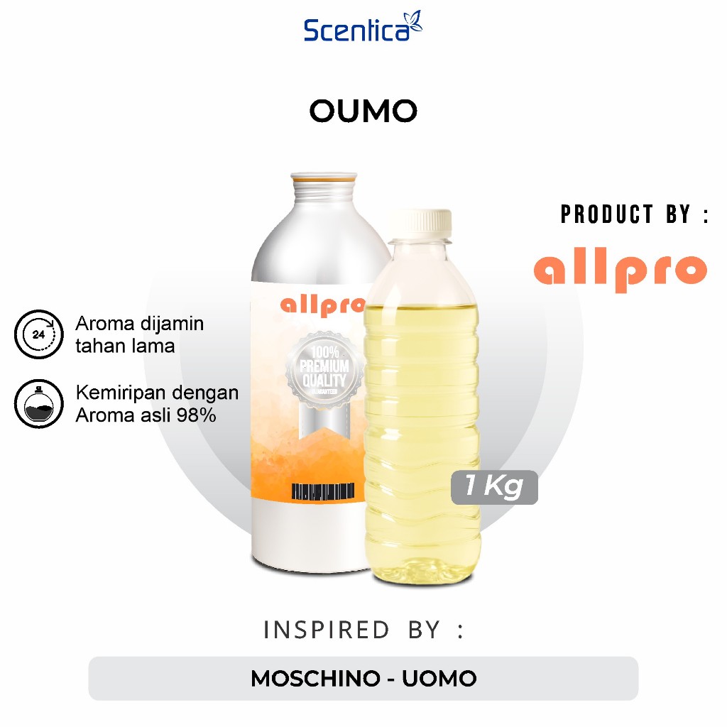 ALLPRO OUMO BIBIT PARFUM INSPIRED MOSCHINO - UOMO KEMASAN REPACK 1KG DAN 500GR