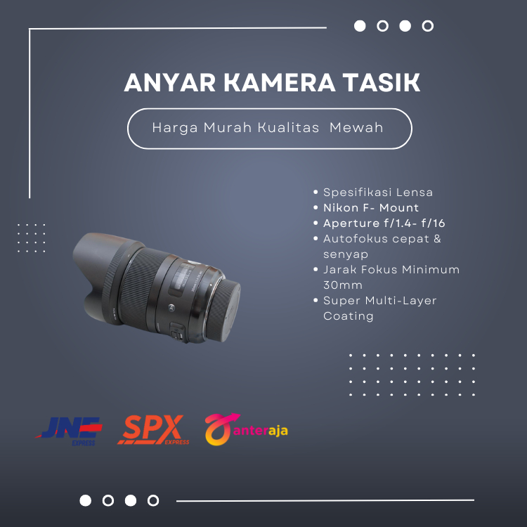 lensa sigma art 35mm for nikon f1.4 like new