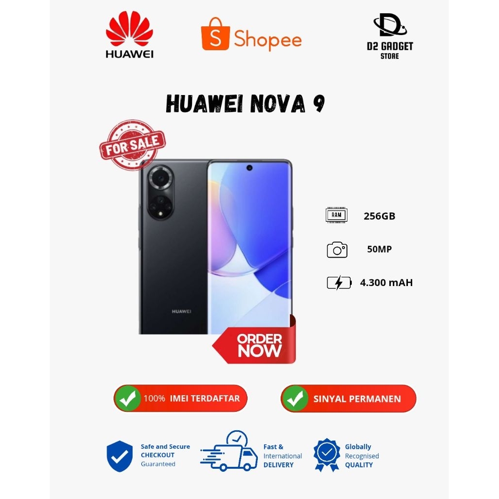 HUAWEI Nova9 8/256GB Second Garansi Resmi Indonesia