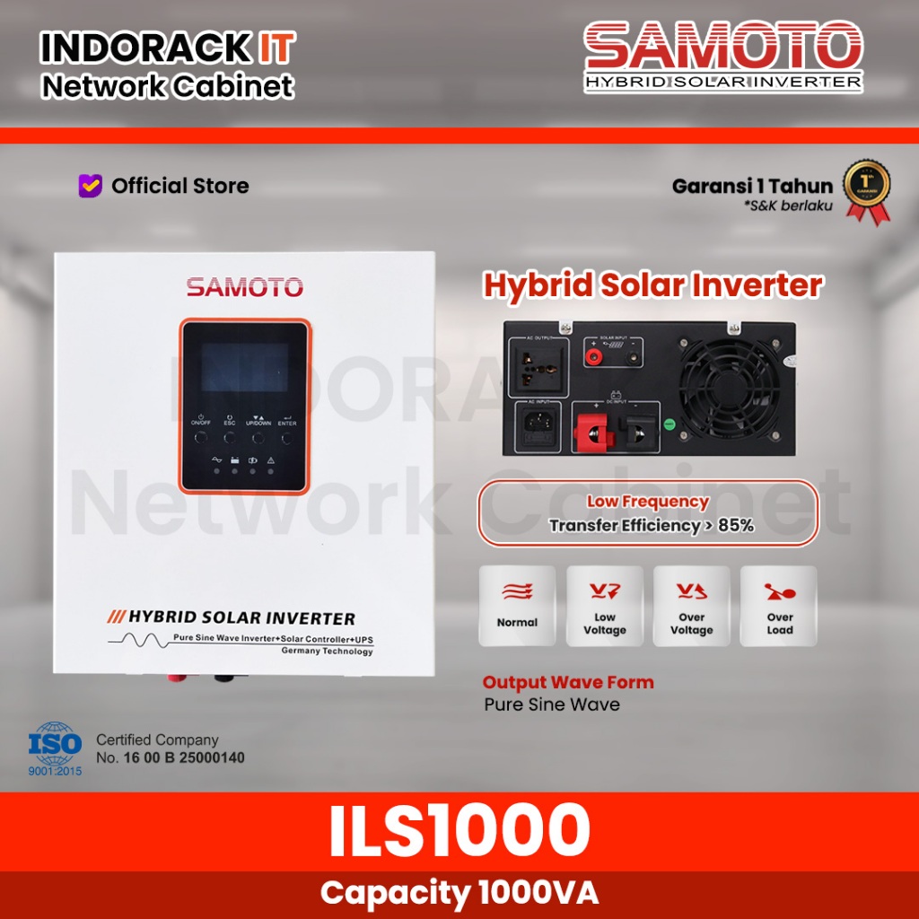 Samoto INVERTER Hybrid ILS1000/800Watt - Hybrid Inverter Solar Panel Surya Samoto