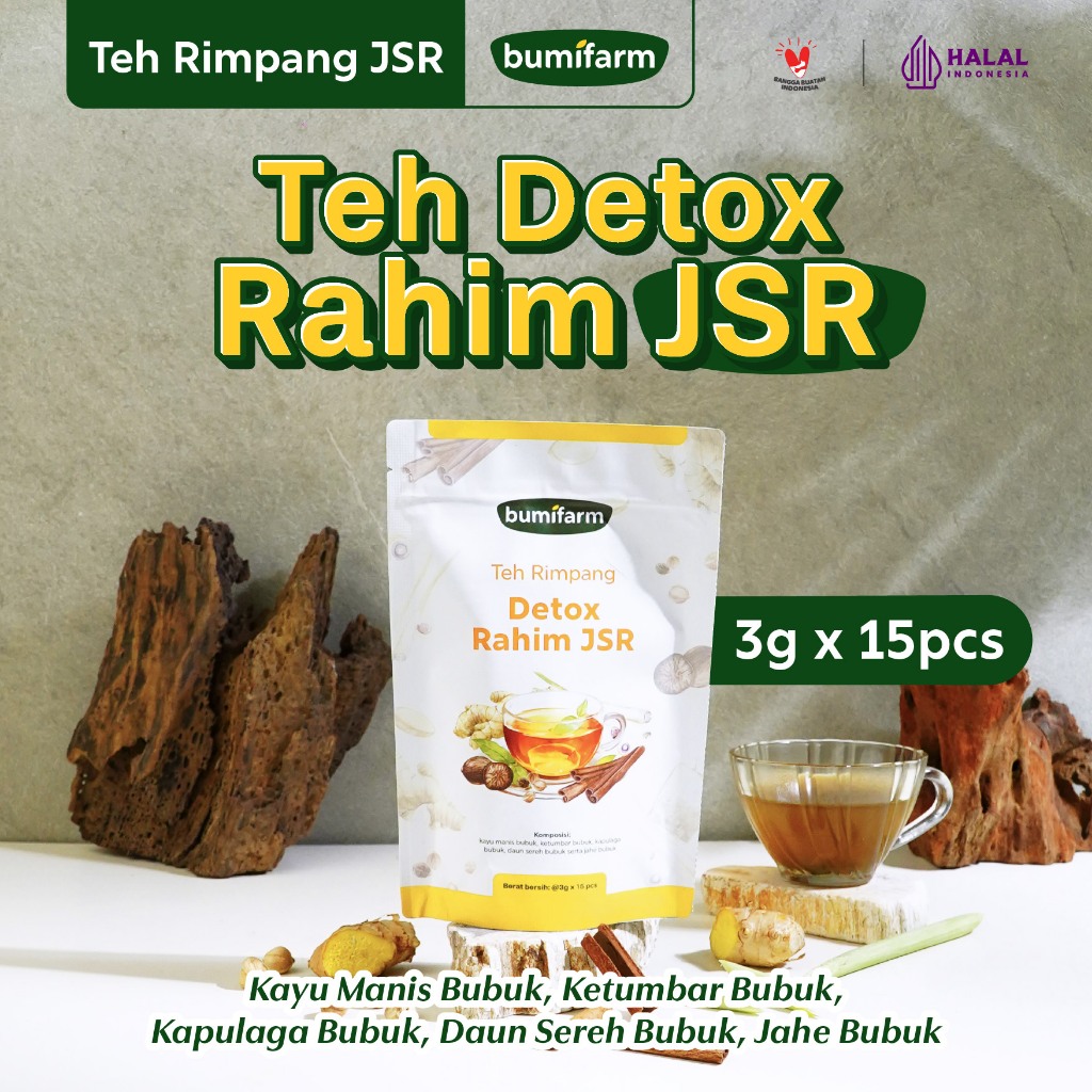 Teh Rimpang Detox Rahim JSR dari BUMIFARM/ RESEP SEHAT JSR / RAMUAN JSR / REMPAH JSR / JSR ULTIMATE 