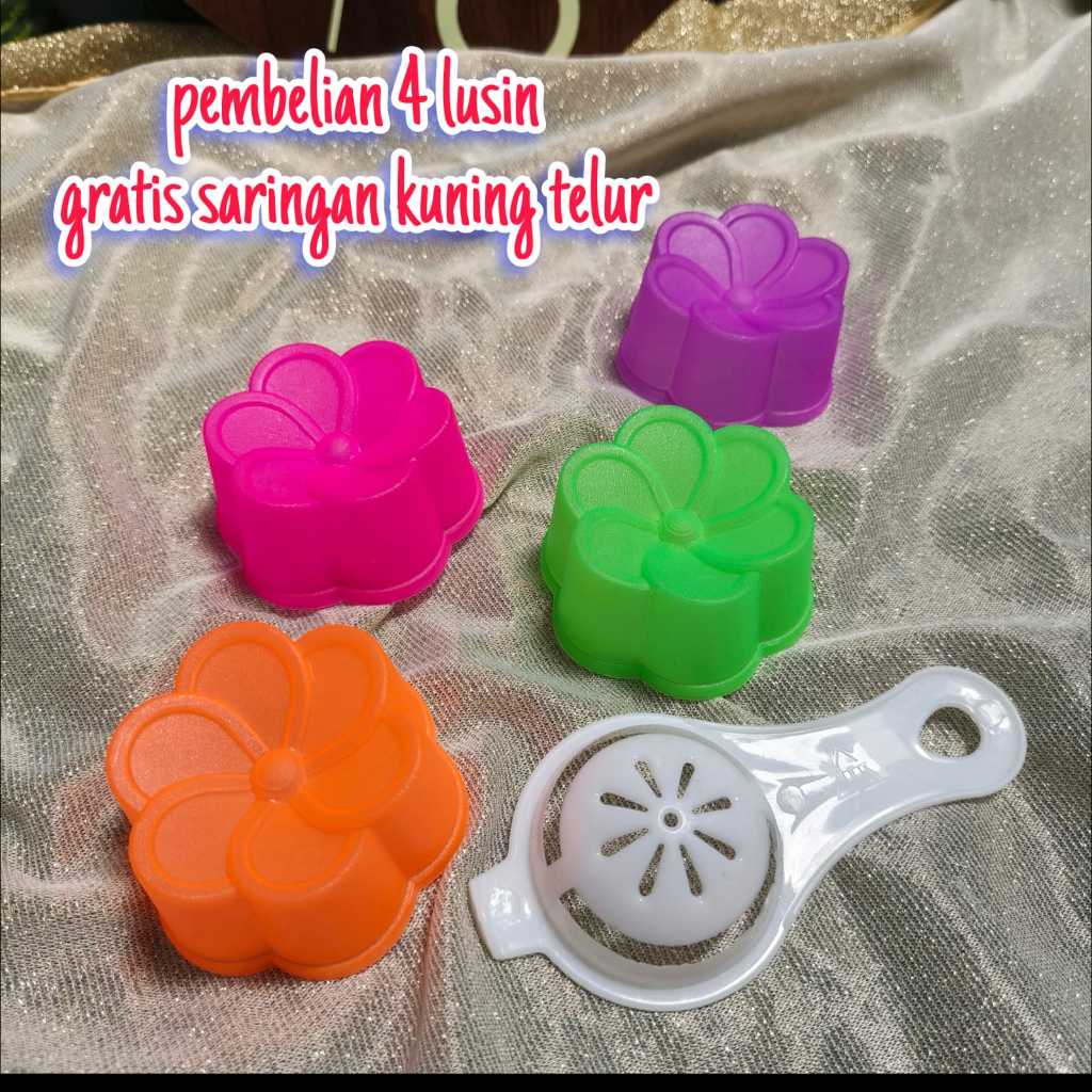 Isi48 Cetakan Kue Jasmine Besar Plastik Cetakan Puding Putu Ayu Bolu Talam Agar Bunga Melati