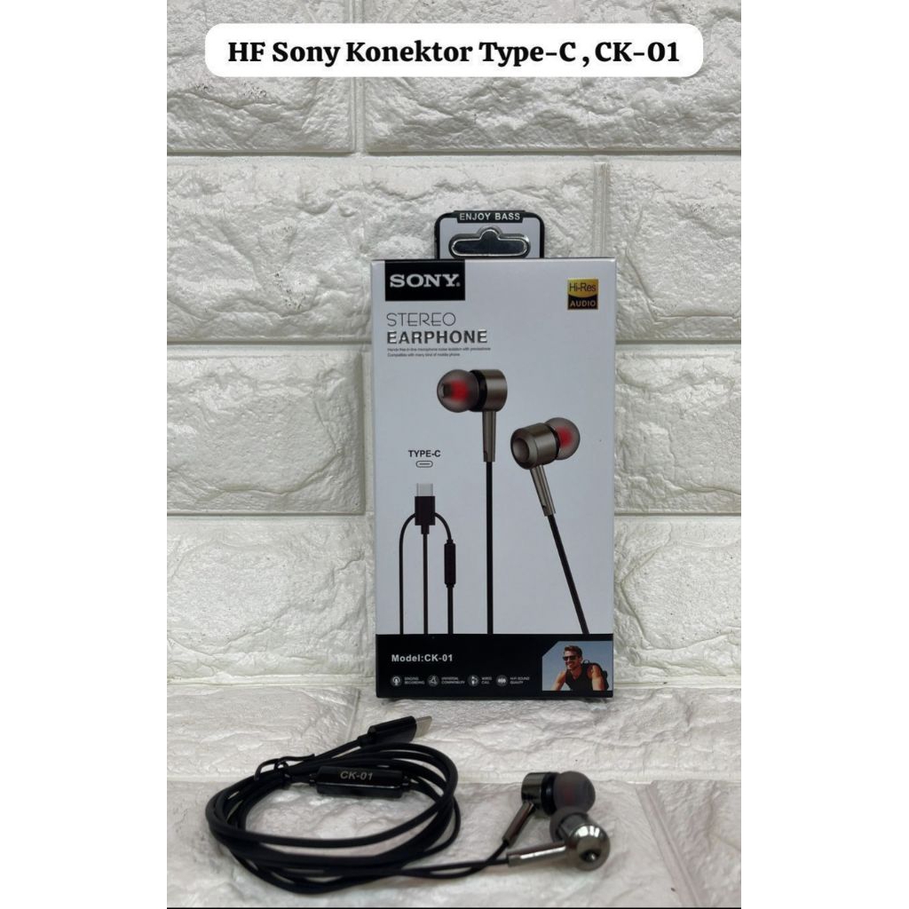 Headset Sony Conector Colokan Kabel Type C
