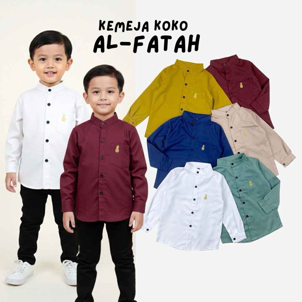 Koko Anak 2-5 Tahun Kemeja Toyobo Bordir Pineapple Kids