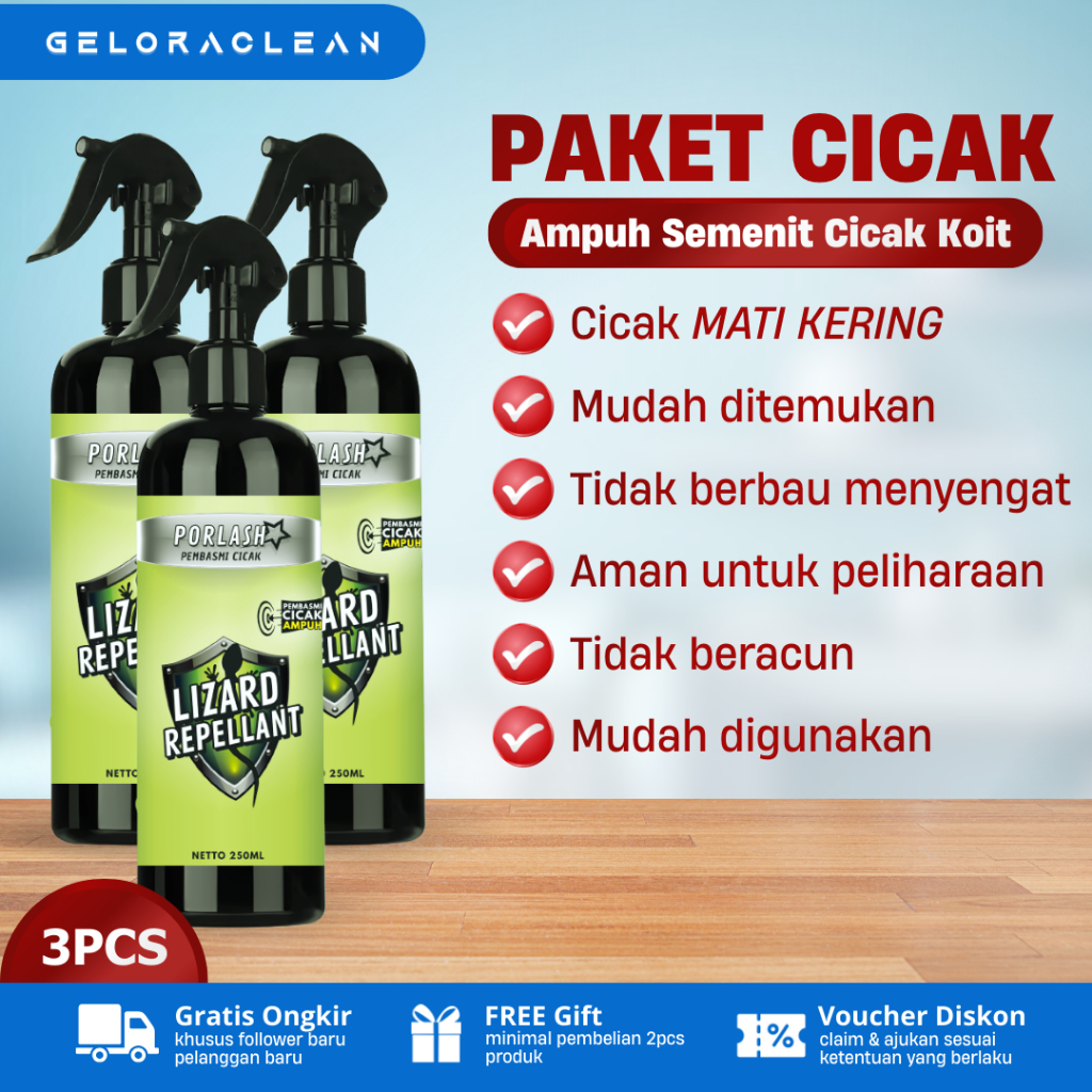 PAKET BUNDLING HEMAT 3 BOTOL LIZARD REPELLANT (RACUN CICAK AMPUH & EFEKTIF) racun cicak semprotan