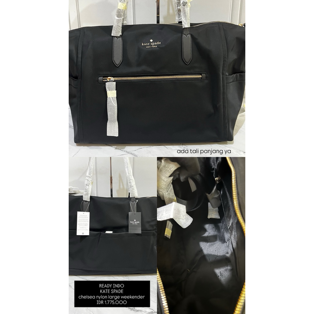 KATE SPADE chelsea nylon large weekender bag