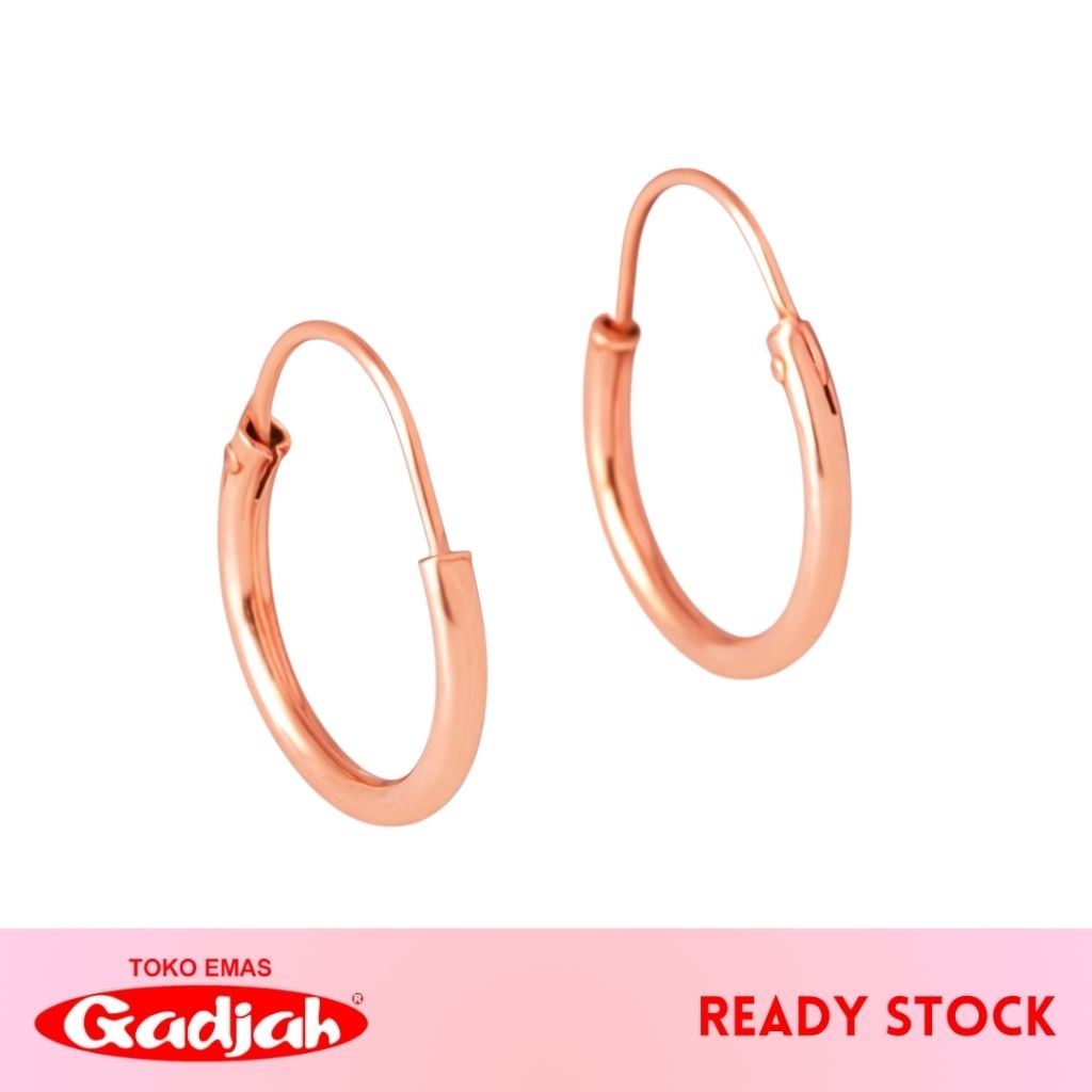 Anting Emas Tindik Polos - Anting Emas Loop - Toko Emas Gadjah