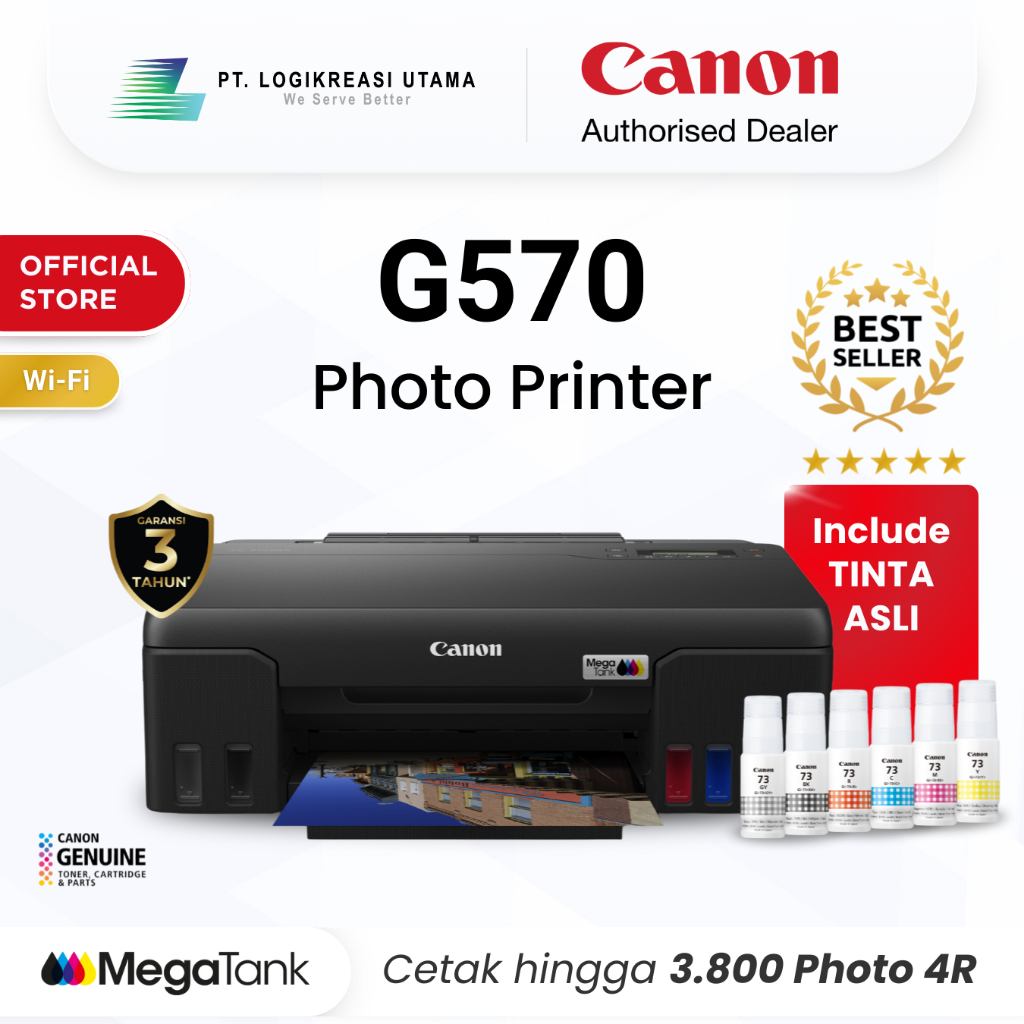 Printer Photo Canon G570 Wifi Pengganti L8050 | Photo Printer 6 Warna Pengganti L800 SL D530