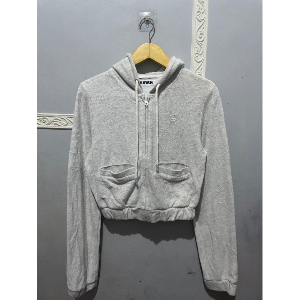 Hoodie Croptop Zipper Kirsh
