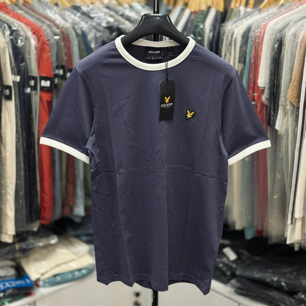 T Shirt Lyle Scott Ringer Graystone Brand New With Tags 100% Original  Size : S ( 69 X 50 )  M ( 71 