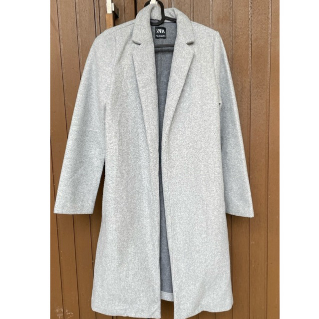 [Preloved] Zara Women Light Grey Coat
