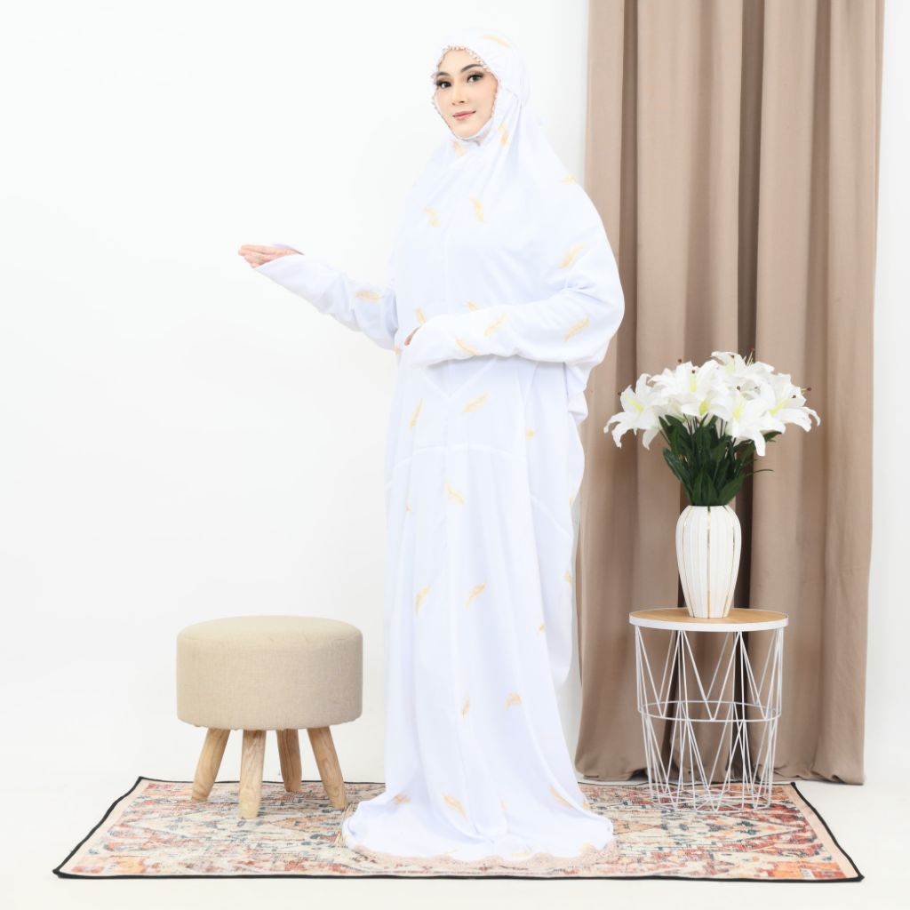 Mukena Terusan Dewasa  Bordir Noah Mukena Bahan Adem