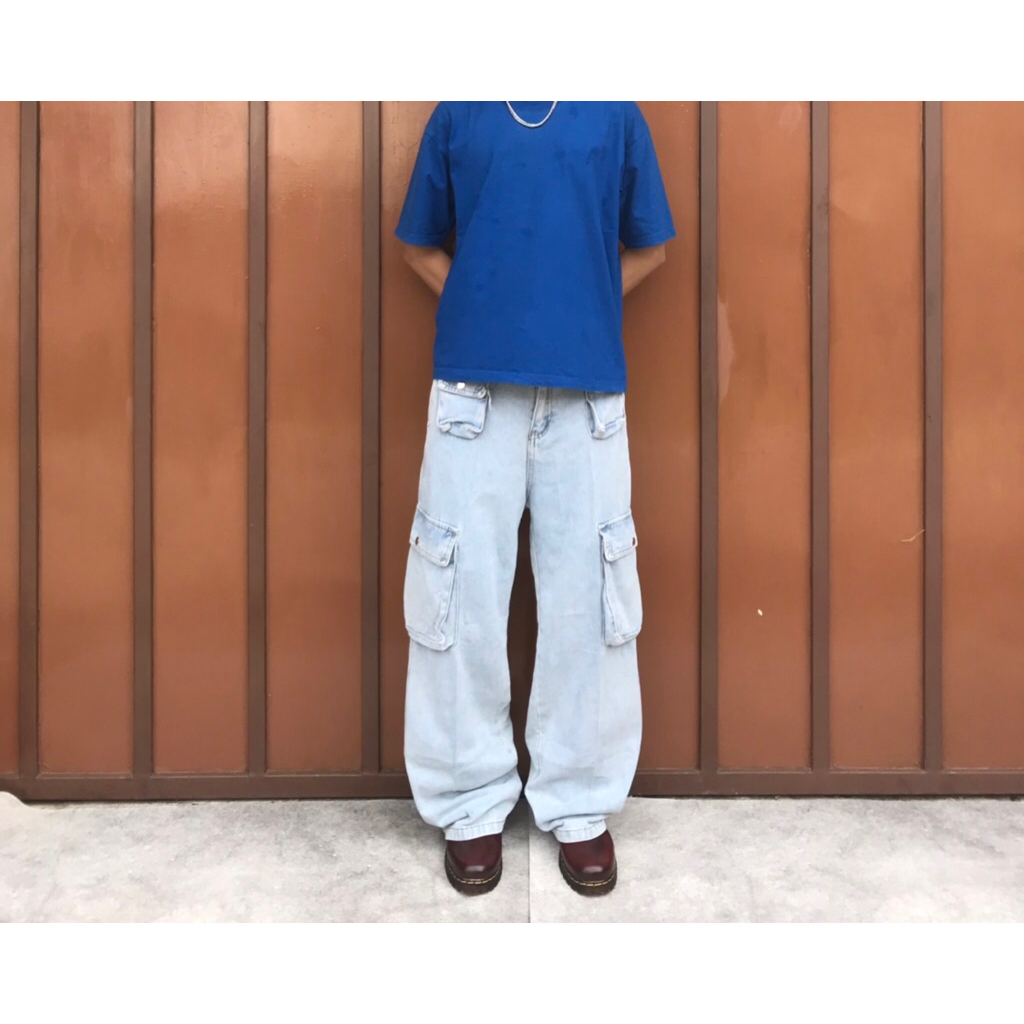 CARGO PANTS JEANS BAGGY - SYM