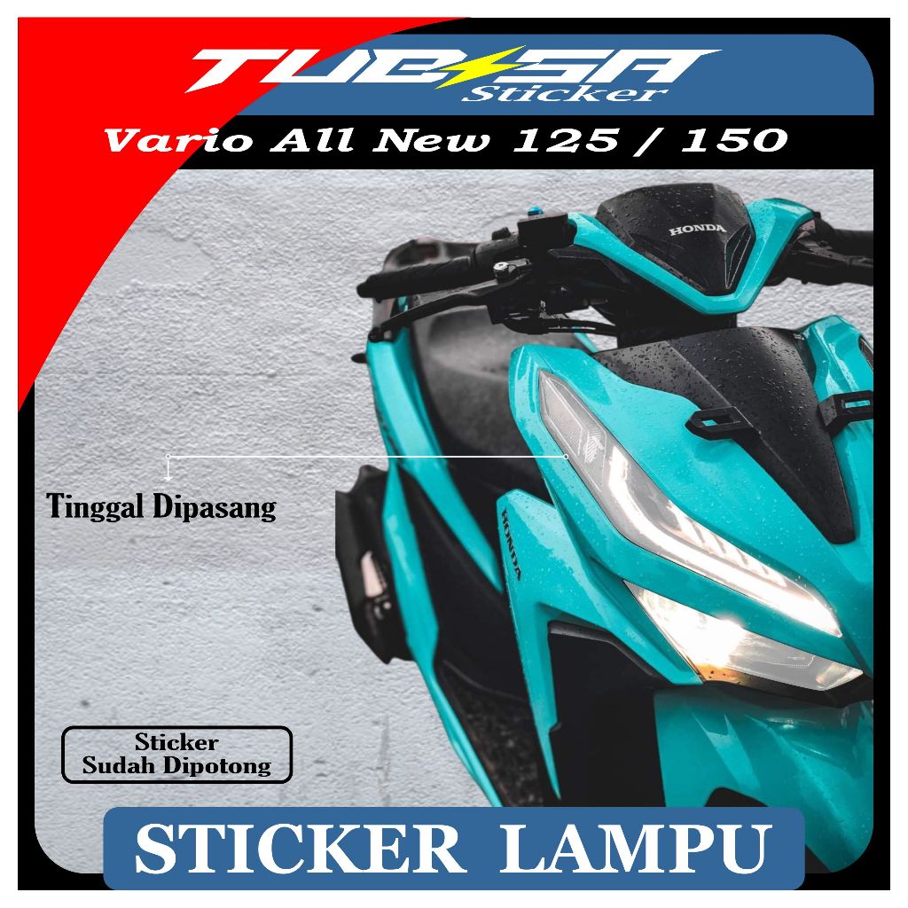 Stiker Lampu Sen Vario 125 /150 2018-2021 | Stiker Alis dan Lampu Vario  New 2023 | Stiker Lampu Ali