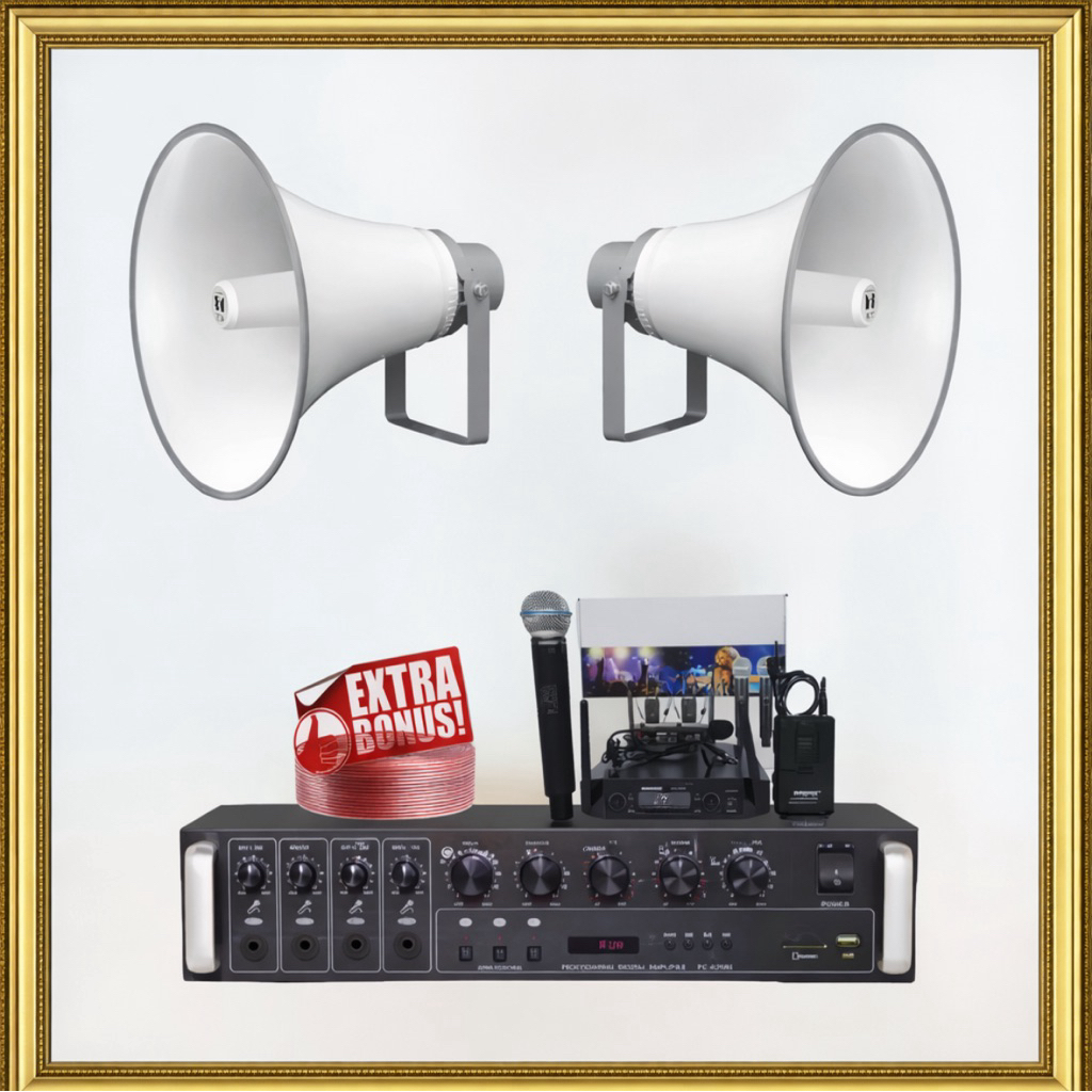 Paket Sound System Toa Masjid Mushola 2 Corong Toa 25 Watt ( SET 3 )