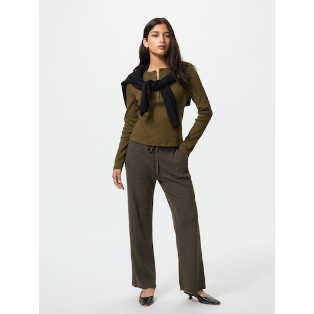 Celana Rajut Ribbed Washable (Matching Set) Uniqlo