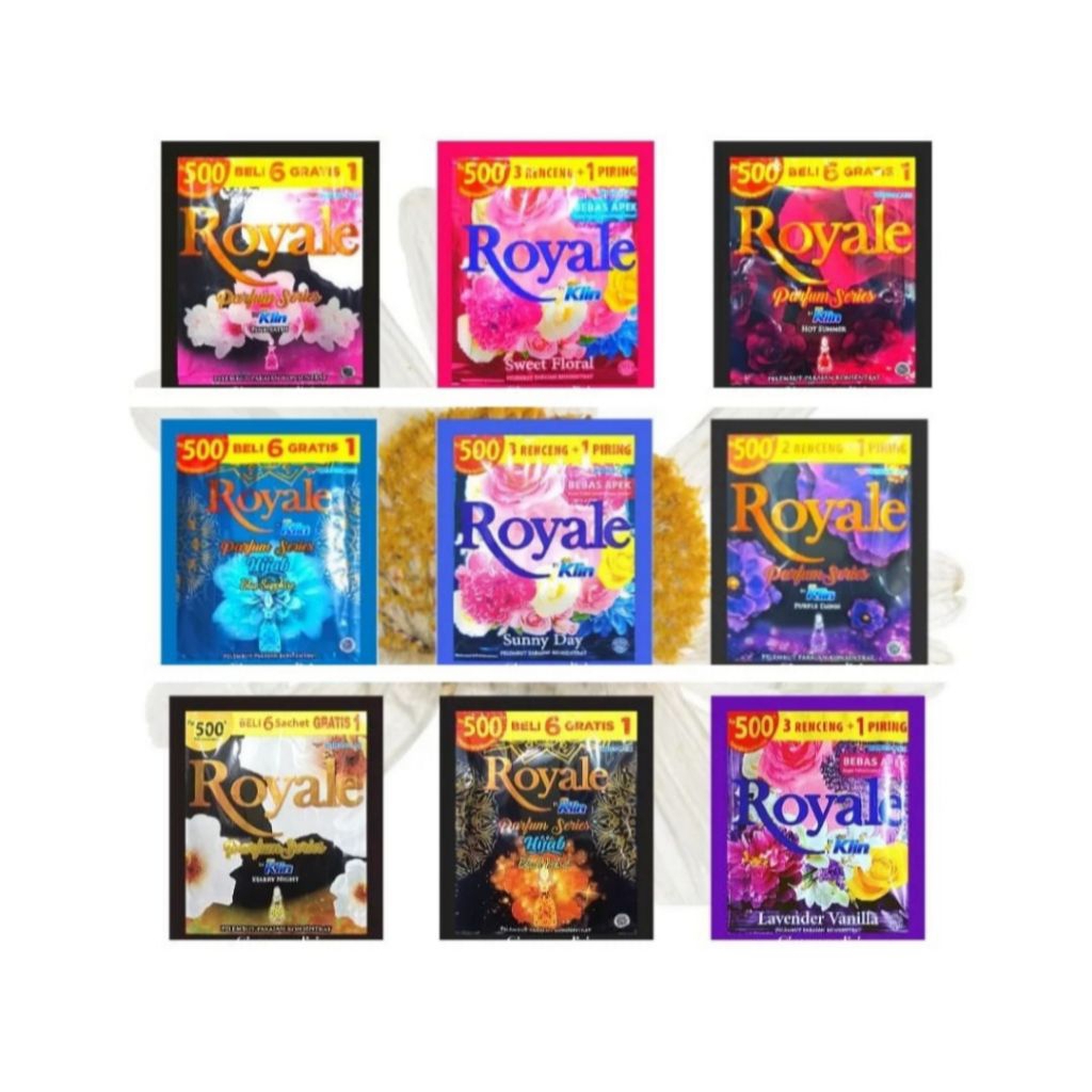 12 Sachet Royale Pewangi Pakaian Renceng
